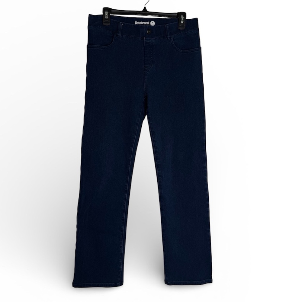 Betabrand Pull-On Jeans Jegging Dark Wash Blue medium Petite